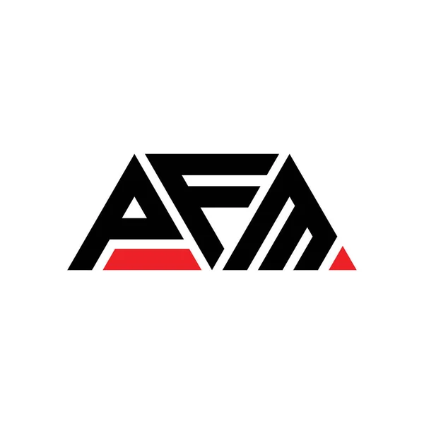 Pfm Triangle Letter Logo Design Triangle Shape Pfm Triangle Logo — Stock Vector