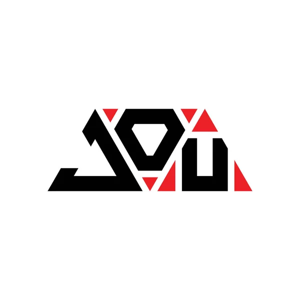 Jou Triangel Bokstav Logotyp Design Med Triangel Form Jou Triangel — Stock vektor