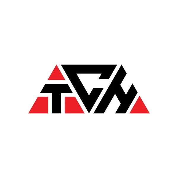Tch Triangolo Lettera Logo Design Con Forma Triangolo Monogramma Progettazione — Vettoriale Stock
