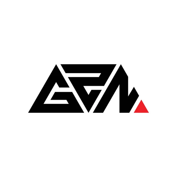 Projeto Logotipo Letra Triângulo Gzn Com Forma Triângulo Monograma Projeto — Vetor de Stock