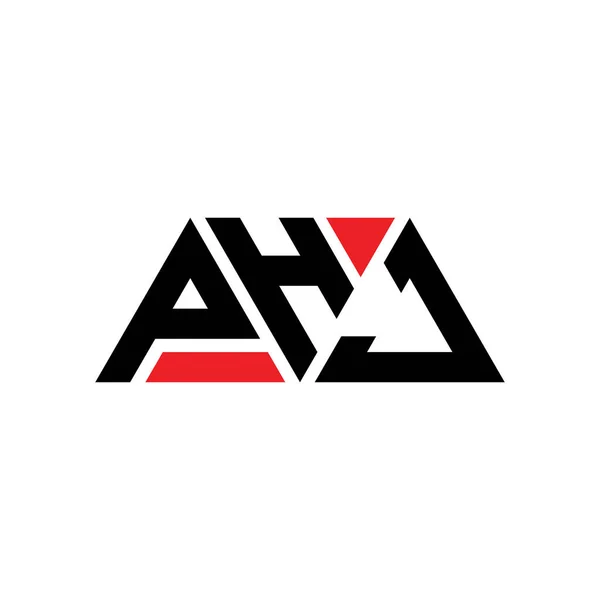 Phj Triangle Letter Logo Design Triangle Shape Phj Triangle Logo — Stock Vector