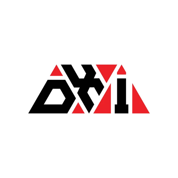 Dxi Driehoekig Logo Met Driehoekige Vorm Dxi Driehoekig Logo Ontwerp — Stockvector