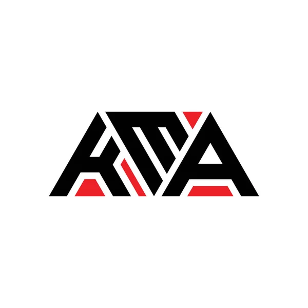 Kma Triangle Letter Logo Design Triangle Shape Kma Triangle Logo — Stock Vector