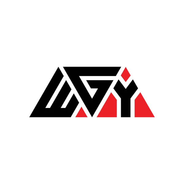 Wgy三角形字母标志设计与三角形形状 Wgy三角形标志设计图 Wgy三角形矢量标识模板与红色 Wgy三角徽标简单 Wgy — 图库矢量图片