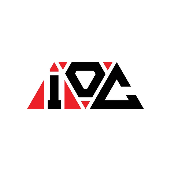 Дизайн Логотипу Ioc Трикутної Літери Формою Трикутника Монограма Дизайну Логотипу — стоковий вектор