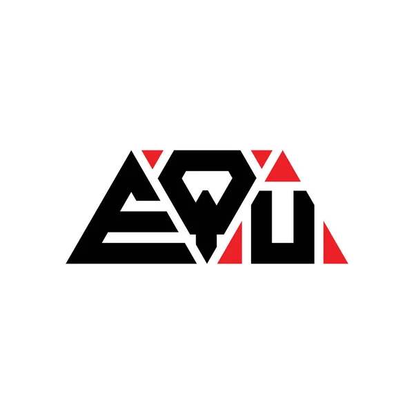 Equ Driehoekig Logo Met Driehoekige Vorm Equ Driehoekig Logo Ontwerp — Stockvector