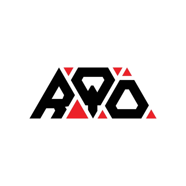 Rqo三角形字母标志设计与三角形形状 Rqo三角形徽标设计 红色的Rqo三角形矢量标识模板 Rqo三角标识简单 Rqo — 图库矢量图片