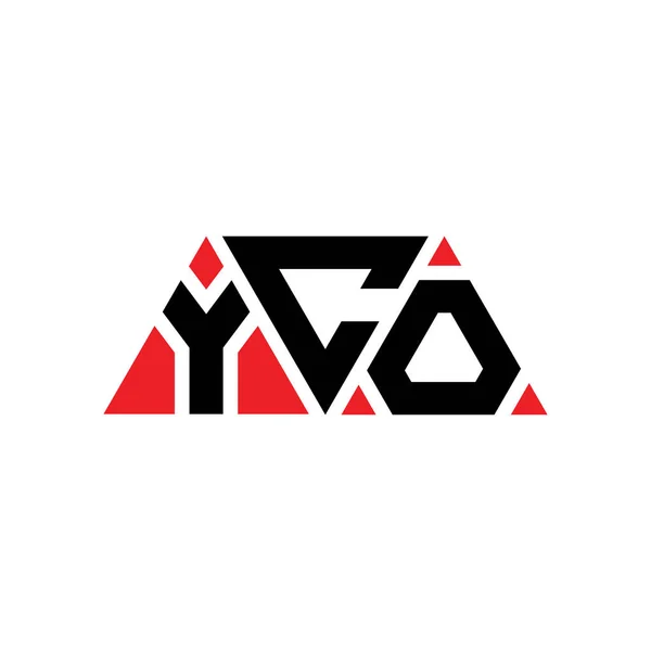 Üçgen Şekilli Yco Üçgen Harf Logosu Tasarımı Yco Üçgen Logo — Stok Vektör