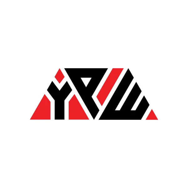 Ypw Triangle Letter Logo Design Triangle Shape Ypw Triangle Logo — Stock Vector