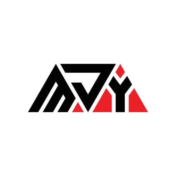 Mjy Triangel Bokstav Logotyp Design Med Triangel Form Mjy Triangel — Stock vektor
