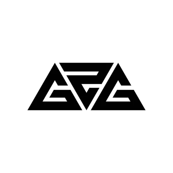 Gzg Driehoekige Letter Logo Ontwerp Met Driehoekige Vorm Gzg Driehoekig — Stockvector