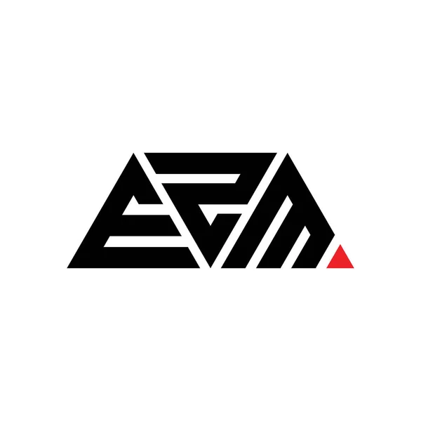Ezm Schriftzug Mit Dreieckiger Form Ezm Dreieck Logo Monogramm Ezm — Stockvektor
