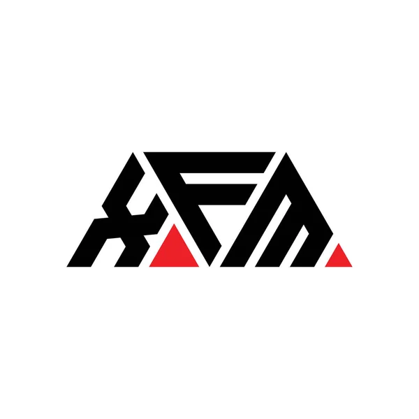 Xfm Triangle Letter Logo Design Triangle Shape Xfm Triangle Logo — Stock Vector