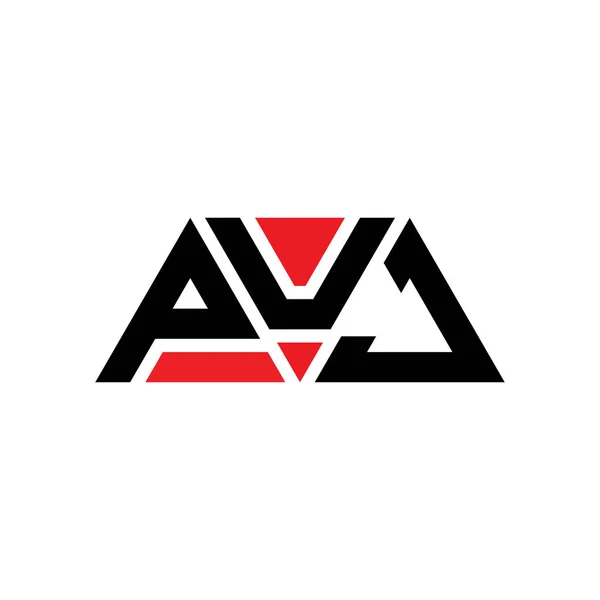 Diseño Del Logotipo Letra Triángulo Puj Con Forma Triángulo Diseño — Archivo Imágenes Vectoriales