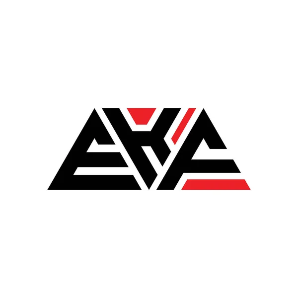 Ekf Dreieck Schriftzug Logo Design Mit Dreiecksform Namenszug Des Ekf — Stockvektor
