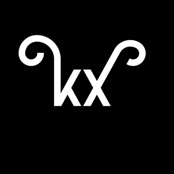 Siyah Arkaplanda Harfli Logo Tasarımı Yaratıcı Harflerin Baş Harfleri Logo — Stok Vektör