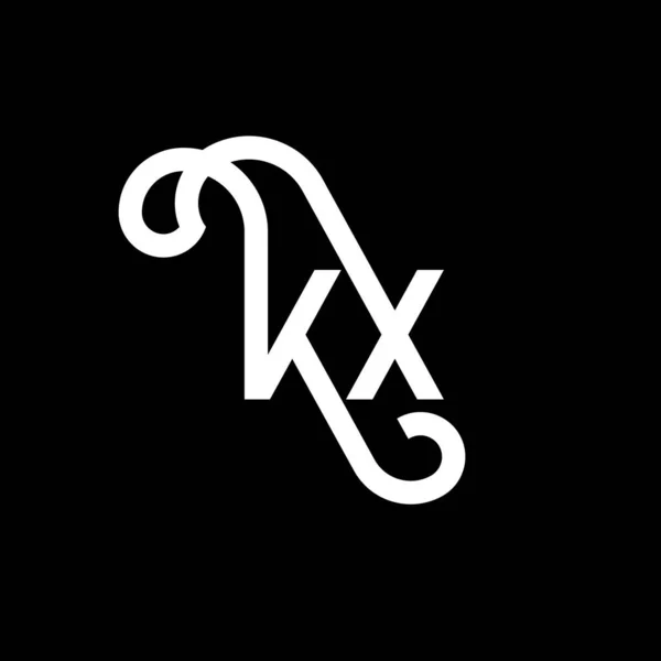 Siyah Arkaplanda Harfli Logo Tasarımı Yaratıcı Harflerin Baş Harfleri Logo — Stok Vektör