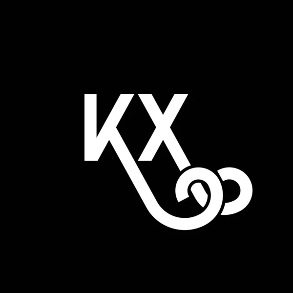 Дизайн Логотипа Буквы Чёрном Фоне Творческие Инициалы Буквенно Логотипная Концепция — стоковый вектор
