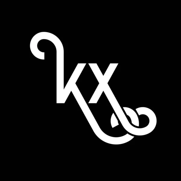 Lettera Logo Design Sfondo Nero Creativo Iniziali Lettera Logo Concetto — Vettoriale Stock