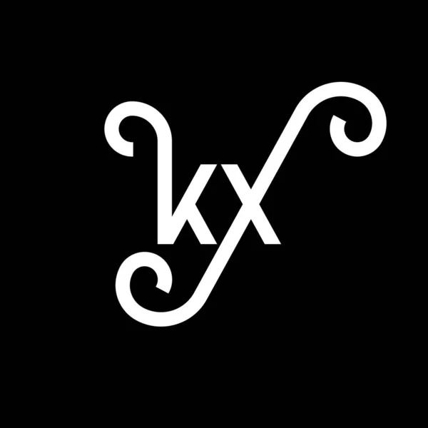 Design Logotipo Carta Fundo Preto Iniciais Criativas Conceito Logotipo Carta — Vetor de Stock