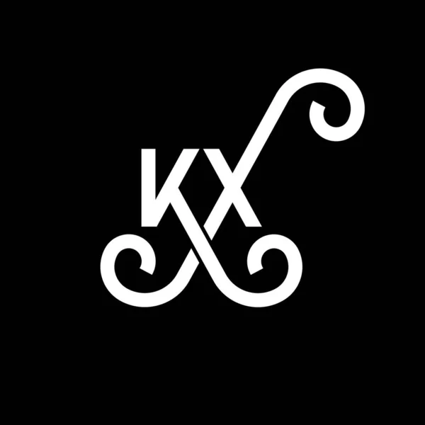 Letter Logo Design Black Background Creative Initials Letter Logo Concept — Stock Vector