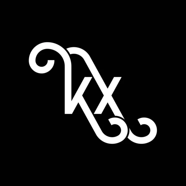 Bokstav Logotyp Design Svart Bakgrund Kreativa Initialer Brev Logotyp Koncept — Stock vektor