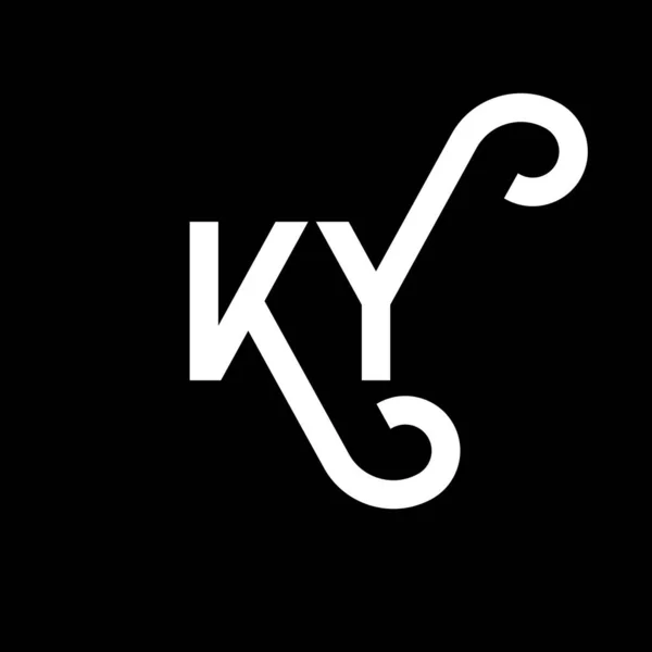 Дизайн Логотипа Буквы Черном Фоне Творческие Инициалы Буквенная Концепция Логотипа — стоковый вектор