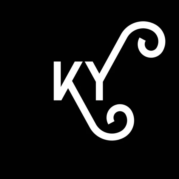 Дизайн Логотипу Літери Чорному Тлі Творчі Ініціали Концепція Логотипу Літери — стоковий вектор