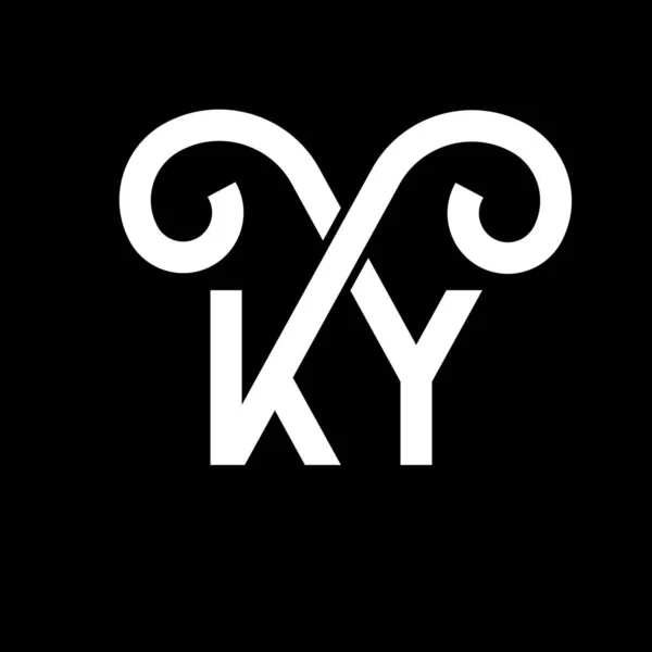 Siyah Arkaplanda Harf Logosu Tasarımı Yaratıcı Harflerin Baş Harfleri Logo — Stok Vektör