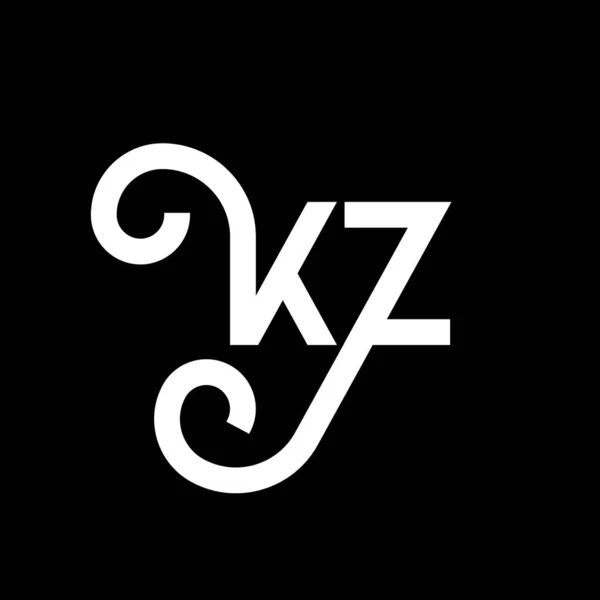 Kz字母标志设计 Kz标志图标的首字母 摘要字母Kz最小标识设计模板 带有黑色的K Z字母设计矢量 Kz标志 — 图库矢量图片