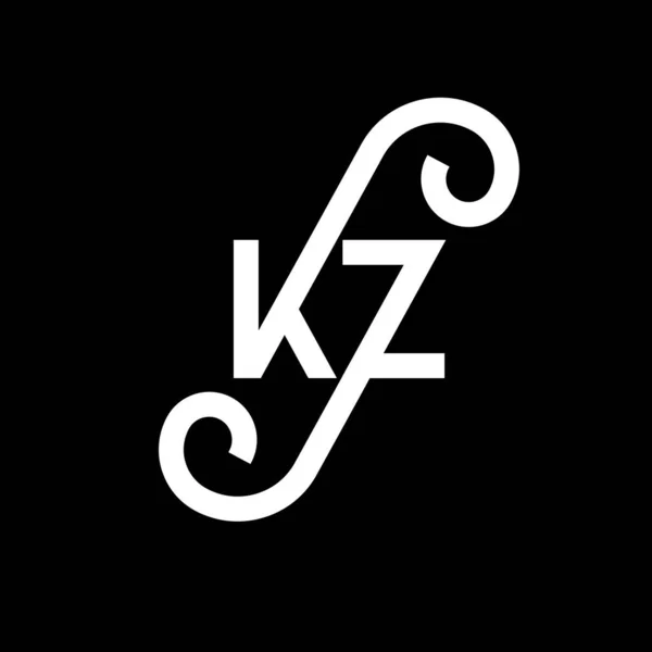 Kz字母标志设计 Kz标志图标的首字母 摘要字母Kz最小标识设计模板 带有黑色的K Z字母设计矢量 Kz标志 — 图库矢量图片