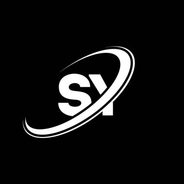 SY S Y harf logosu tasarımı. İlk harf SY bağlı daire büyük harf monogram logosu kırmızı ve mavi. SY logosu, S Y tasarımı. Evet, evet.