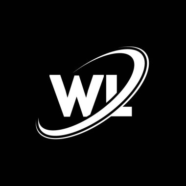 WL W harfli logo tasarımı. İlk harf WL bağlantılı daire büyük harfli monogram logo kırmızı ve mavi. WL logosu, W L tasarımı. Evet, evet.