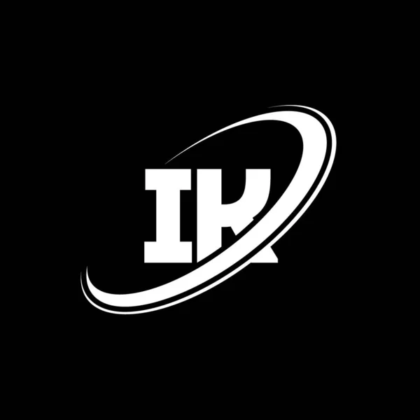 Harf Logosu Tasarımı Harf Bağlantılı Daire Büyük Harf Monogram Logosu — Stok Vektör