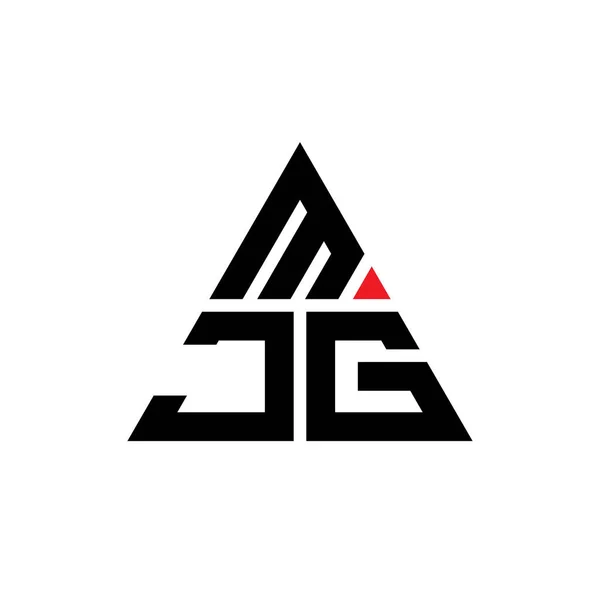 Mjg Dreieck Buchstabe Logo Design Mit Dreieck Form Mjg Dreieck — Stockvektor