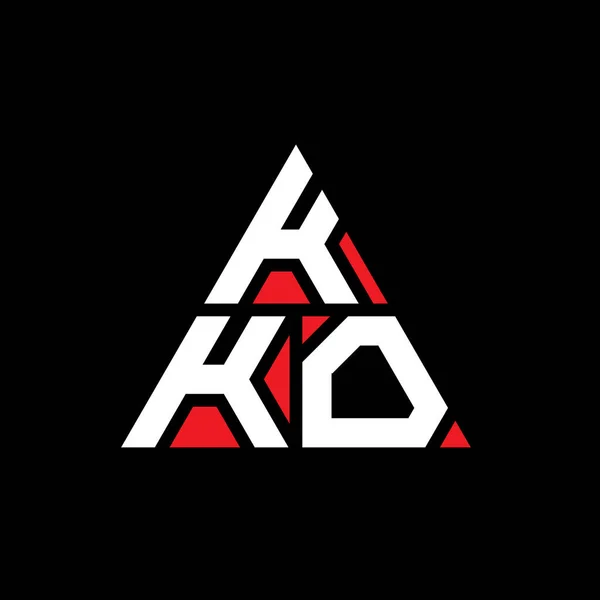 Kko 삼각형 디자인 삼각형 Kko 삼각형 디자인 모노그램 Kko 삼각형 — 스톡 벡터