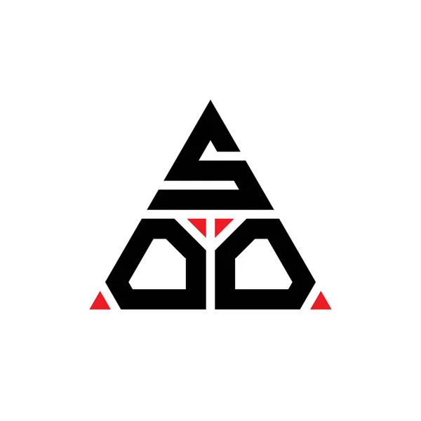 Soo Triangel Bokstav Logotyp Design Med Triangel Form Soo Triangel — Stock vektor