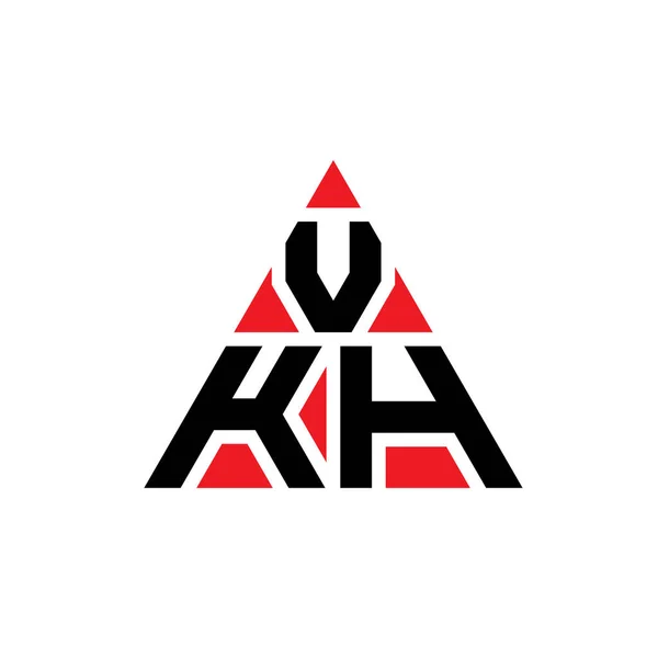 Üçgen Şekilli Vkh Üçgen Harf Logosu Tasarımı Vkh Üçgen Logo — Stok Vektör