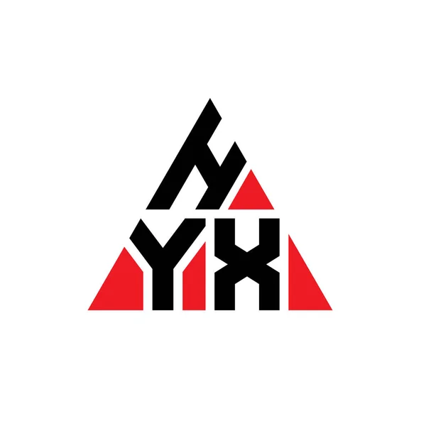 Hyx Triangle Letter Logo Design Triangle Shape Hyx Triangle Logo — Stock Vector
