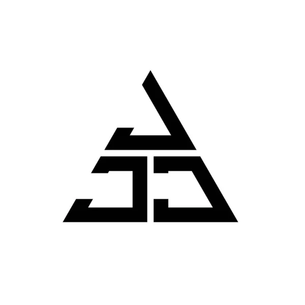 Diseño Del Logotipo Letra Del Triángulo Jjj Con Forma Triángulo — Vector de stock