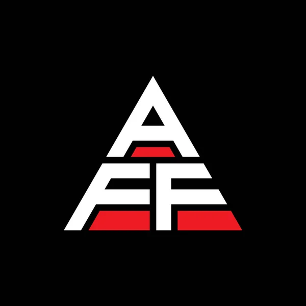 Aff Triangel Bokstav Logotyp Design Med Triangel Form Aff Triangel — Stock vektor