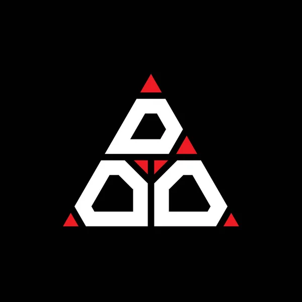Diseño Del Logotipo Letra Del Triángulo Doo Con Forma Triángulo — Vector de stock