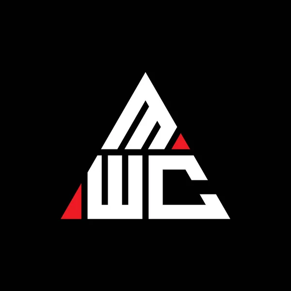 Mwc 삼각형 디자인 삼각형 Mwc 삼각형 디자인 모노그램 Mwc 삼각형 — 스톡 벡터