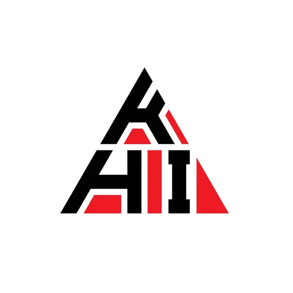 Projeto Logotipo Letra Triângulo Khi Com Forma Triângulo Monograma Projeto — Vetor de Stock
