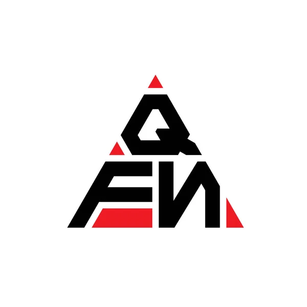 Qfn Driehoekig Logo Met Driehoekige Vorm Qfn Driehoekig Logo Ontwerp — Stockvector