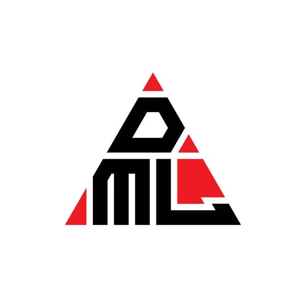 Dml Driehoekig Logo Met Driehoekige Vorm Dml Driehoekig Logo Ontwerp — Stockvector
