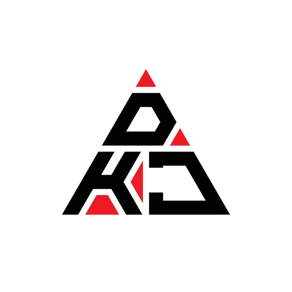Diseño Del Logotipo Letra Triángulo Dkj Con Forma Triángulo Monograma — Vector de stock
