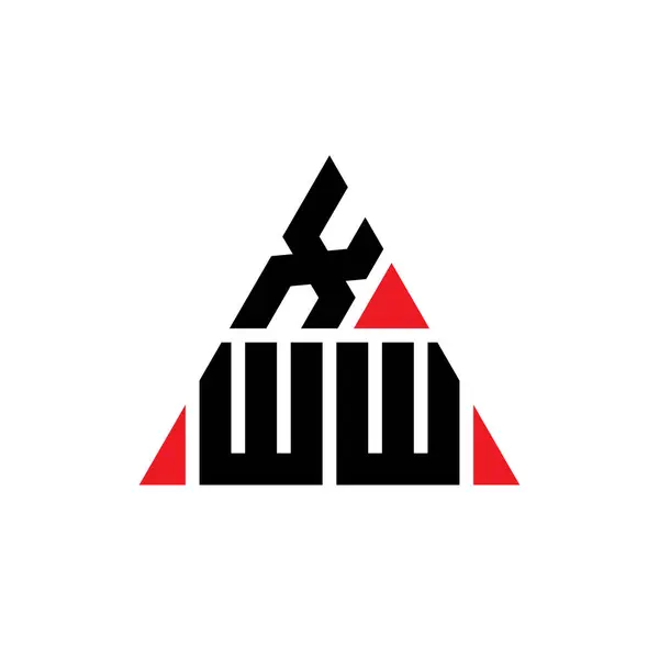 Xww Triangle Letter Logo Design Triangle Shape Xww Triangle Logo — Stock Vector
