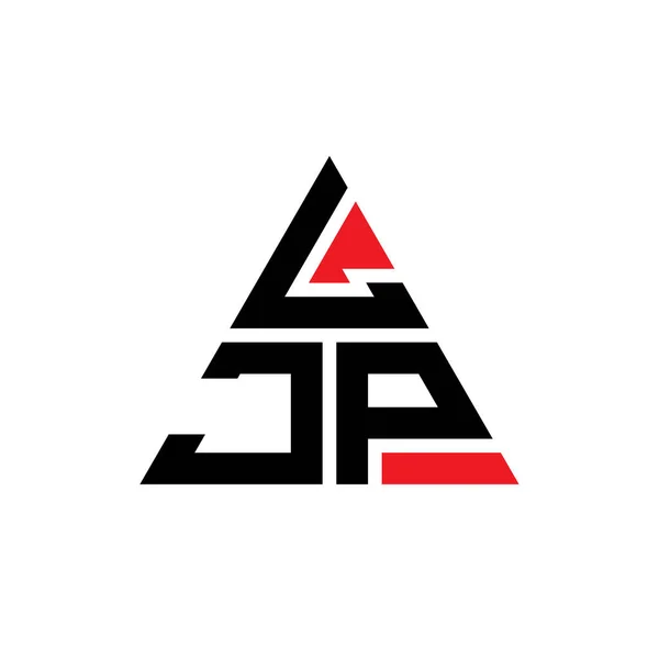 Ljp Triangel Bokstav Logotyp Design Med Triangel Form Ljp Triangel — Stock vektor
