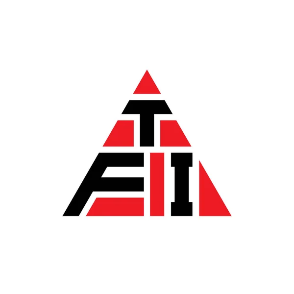 Üçgen Şekilli Tfi Üçgen Harf Logosu Tasarımı Tfi Üçgen Logo — Stok Vektör